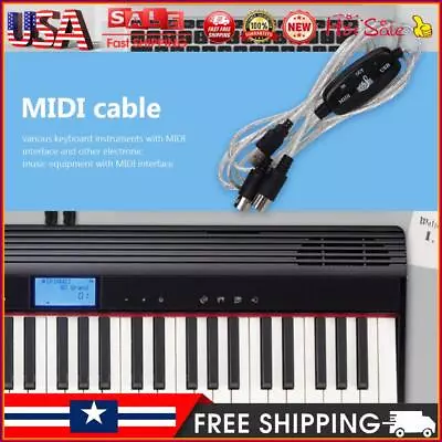 Electronic Piano USB Interface To MIDI Converter Music Keyboard Cable Adapter • $8.19