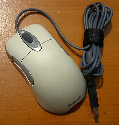 Vintage Microsoft Intellimouse Optical USB Wheel Mouse 1.0 - Off White • $16.85