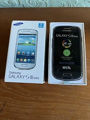 Brand New SAMSUNG GALAXY S3 MINI SIM FREE ANDROID SMARTPHONE Pebble Blue 8GB • £20