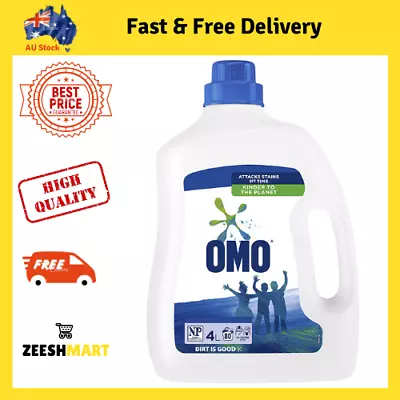 OMO Active Clean Laundry Liquid Detergent Front And Top Loader 4L Pre-treaters • $37.99