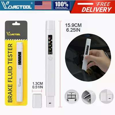 $2.99 • Buy Brake Fluid Liquid Oil Tester Pen 5 LED Indicator Car Testing Tool For DOT3 DOT4