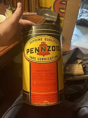 Vintage 10lb Pennzoil Grease Can  • $75