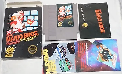 Super Mario Bros HANGTAB (Nintendo NES) Complete In Box NEAR MINT • $2999.99