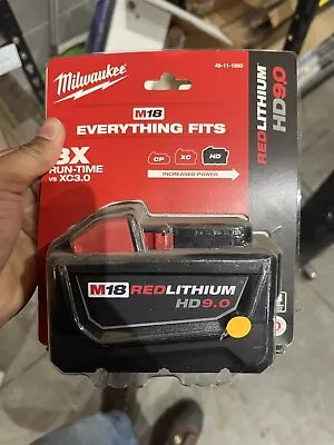 1PCS GENUINE Milwaukee M18 High Demand Lithium-Ion 9.0 Ah Battery 48-11-1890 • $100