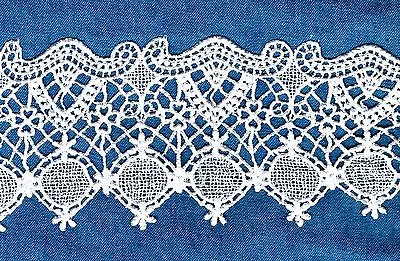 Magnificent Lace Venise Trim Rayon Craft Bridal Dress Quilt Fabric 4   #2455 • $7.20