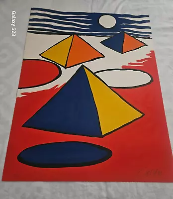 Geometric Artwork  Pyramind At Night  By Alexander Calder • $7440