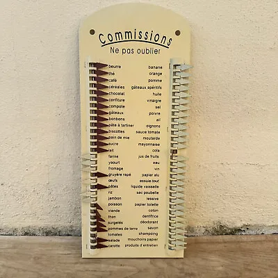 Charming 16  French Shopping List Commissions Grocery Sel Vintage Sign 0602242 • $79