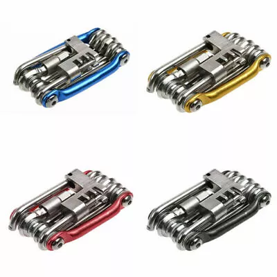 11 In 1 Bicycle Tool Set Bike Multi Repair Kit Hex Wrench Screwdriver Chain Flat • $8.99