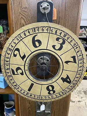 Vintage Carnival Wheel Game Of Chance - Hand Painted & Set On A Wooden Bike Rim • $549.99