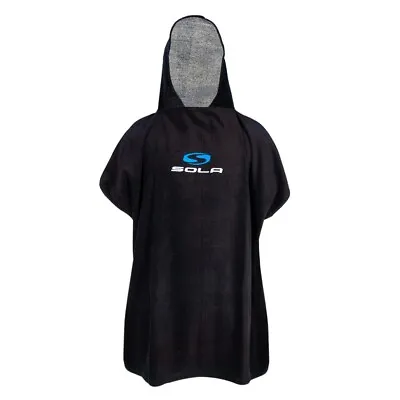 £20.99 • Buy Sola Poncho Hooded Beach Triathlon Surf Changing Towel Robe Black