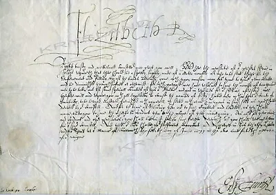 QUEEN ELIZABETH I   Queen Elizabeth I's Document Signed In 1599 AND  Elizabeth R • £29.99