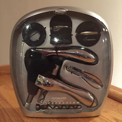 Metrokane Ultimate Rabbit Corkscrew 6-pc Wine Tool Kit In Storage Case - EUC • $32.10