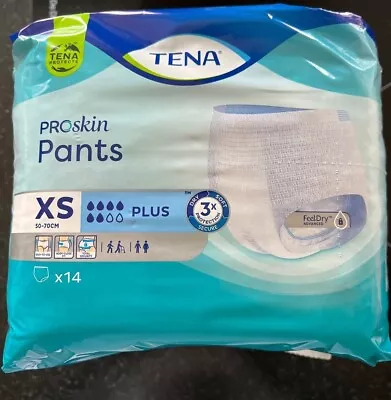 Pull Up Nappies - Tena Proskin Pants Plus Extra Small Size - 4 Packs Of 14 • £49.99