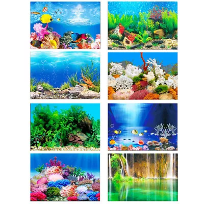 2 In 1 Double-sided Printing 3D Poster For Aquarium Fish Tank Background Picture • $8.24