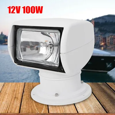 360° Remote Control Spotlight Searchlight Marine Boat Truck Spot Light 100W 12V • $80