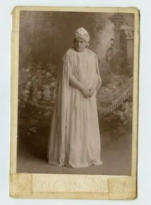 Vintage Cabinet Card Stage Actress Dressed Greek Style Reed Photo Mobile Ala • $14.99