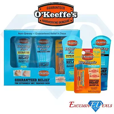 O'Keeffe's Multi Skincare Gift Set Healthy Feet Foot Exfoliation & Cooling Balm • £14.95