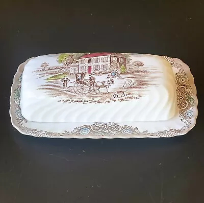 Johnson Brothers Heritage Hall Pennsylvania Fieldstone Covered Butter Dish 4411 • $25