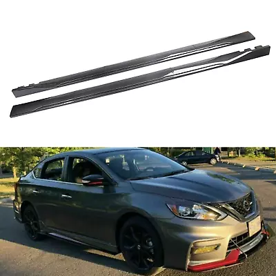 Carbon Fiber Side Skirt Rocker Panel Fit 2m/78.7inch For Nissan Sentra Nismo • $79.99