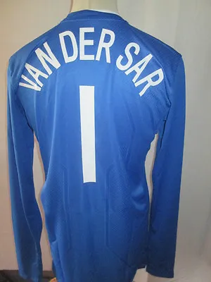Holland 2008-2009 Player Van Der Sar Blue Football Shirt Size Large /she • £149.99