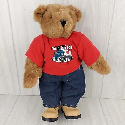 Authentic Vermont Teddy Bear Company Brown Plush Stuffed Animal 16  Clothes Boot • $14