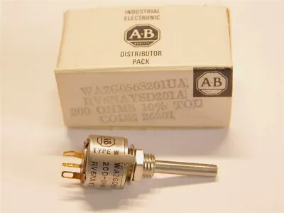 AB RV6NAYSD201A / WA2G056S201UA Type W 200 Ohm 10% 1/8  Shaft Mini Potentiometer • $24.99