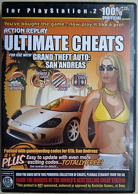 Action Replay Ultimate Cheats For Sony PS2 Grand Theft Auto San Andreas • £2.99