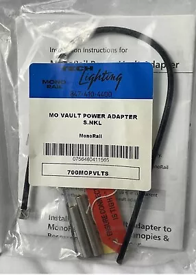 Tech Lighting 700MOPVLTS Monorail Vault Power Adapter Satin Nickel Track Light • $21.95
