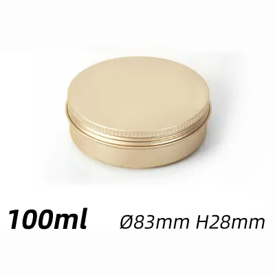10-150ml Metal Tin Can Box Container Mini Portable Small Storage Container Gold • $5.69