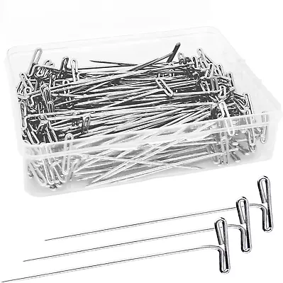 T Pins 200 Pc 2 Inch Stainless Steel For Wigs Foam Head Sewing Craft Quilting Of • $10.99