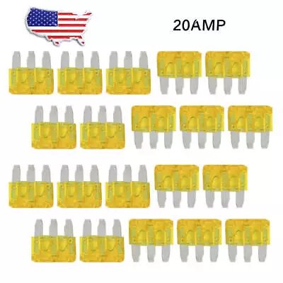 20Pcs Micro3 Fuse Automotive ATL 20 Amp 3 Prong Micro Blade Fuse For Ford Focus • $9.99