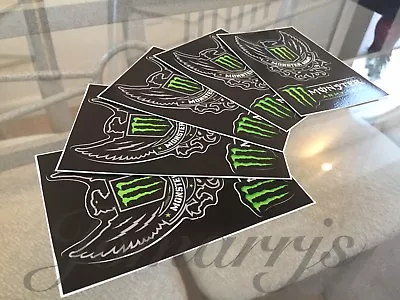 5 Authentic Monster Army Energy Drink Athlete Sponsor 2-in-1 Sticker Decal BMX • $8.99