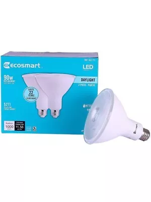 (4 Pack) ECOSMART 90w PAR38 Dimmable Energy Star LED Flood Light Bulb Daylight • $26