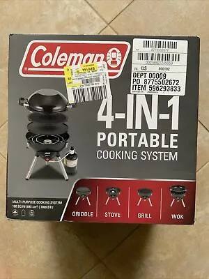 Coleman 4-in-1 Portable Propane Camping Stove Grill Wok Griddle 7000 BTU New • $60