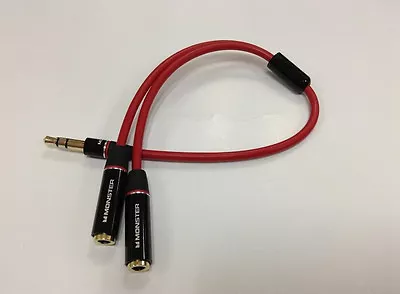 2x Monster Beats Premium Stereo 3.5mm Audio Splitter Cable (Male To 2x Female) • $15.99