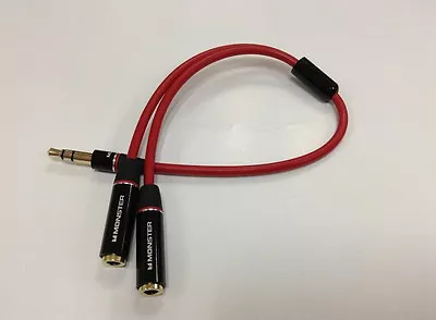 Monster Beats Premium Stereo 3.5mm Audio Splitter Cable (Male To 2x Female) • $9.99