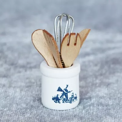 AirAds Dollhouse 1:12 Miniature Whisk Knife Fork Spoon Kitchenware Set 6 • $5.90