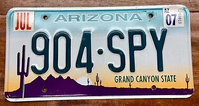 Very Nice Unique 1997 Base 2007 Arizona Embossed Scenic License Plate 904 Spy • $14.95