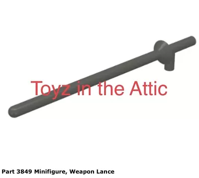 Lego 1x 3849 Dark Gray Minifigure Weapon Lance Jousting 6074 8060 • $8.70