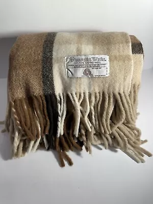 Wamsutta Wools 100% Pure Virgin Merino Wool Vintage Blanket 60 X 48 • $28