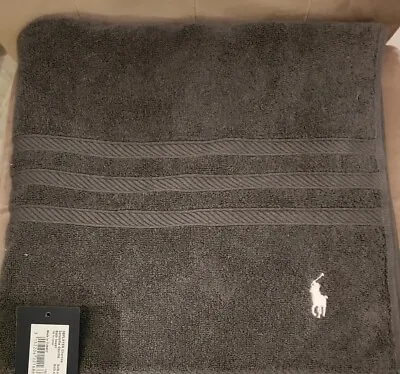 Ralph Lauren Grey Bath Towel With White Polo Horse Logo. Bnwt • £34.99