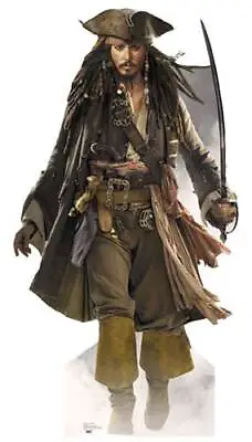 Pirates Of The Caribbean Captain Jack Sparrow Sword Lifesize Cardboard Cutout 18 • £35.99