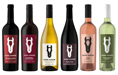$141.96 • Buy 12 Bottles - Dark Horse Wines - Pinot Noir, Rosé, Chardonnay, Cabernet Sauvignon