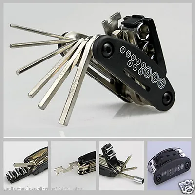 Motorcycle Repair Tool Bike Accessories 15-in-1 Allen Key Hex Wrench Screwdriver • $10.55