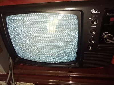 Vintage 12v Caravan Motorhome Holiday Portable Retro TV Funky Red 70's National • $100