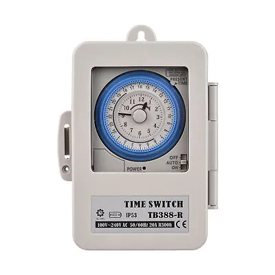 £19.47 • Buy Mechanical 24 Hours Timer Switch IP53 Rating Programmable Electrical Timer Q7Z4