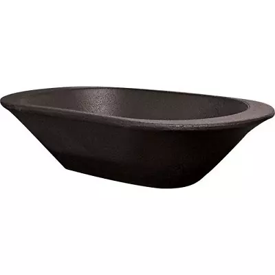 NEW Primitive Farmhouse DOUGH BOWL BLACK Textured Wood Treenware Rustic 13  OVAL • $14.97