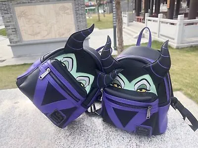 New Disney Loungefly Maleficent Exclusives Mini Backpack Villains Shoulder Bag • $49.29