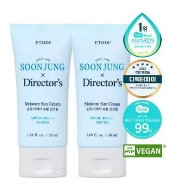 ETUDE SOON JUNG X Director's Moisture Sun Cream 50ml DUO Set • $36