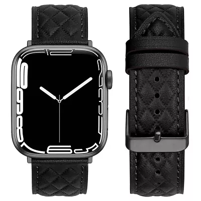 $15.55 • Buy Leather Band Strap For Apple Watch Ultra Series 8 7 6 SE 49 45 41 44 40 42 38 Mm